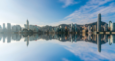 Hong Kong Victoria Harbour Panorama..