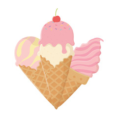 Summer and delicious ice cream design