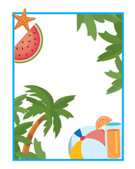 Palm tree of summer season design