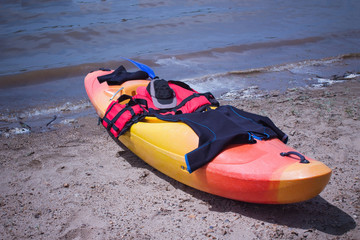 Kayak, beach, summer.