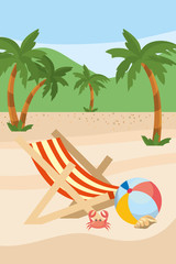 Summer and vacation icon set design