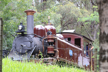 Puffing Billy prepares to leave