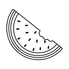 Slice of watermelon design vector illustration
