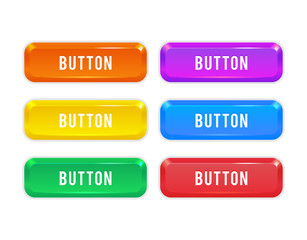 Web buttons flat design