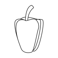 bell pepper fresh vegetables icon vector ilustrate