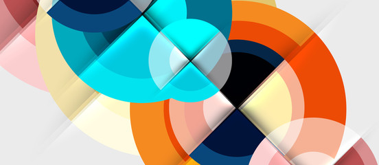 Fototapeta premium Geometric design abstract background - circles