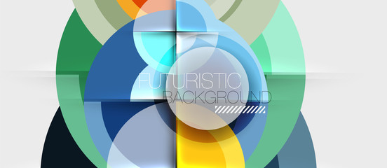 Fototapeta premium Geometric design abstract background - circles