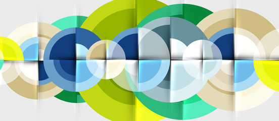 Fototapeta premium Geometric design abstract background - circles