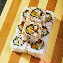 Roll made of Eel and Cucumber inside