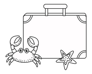 Summer and vacation icon set design