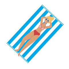 Girl with swim wear design