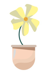 Beautiful flower nature cartoon