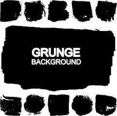 Vector brush in grunge style. A set of abstract patches of paint. A background with place for text