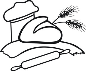 Vector illustrations of freshly baked bread