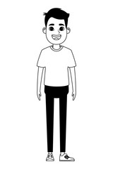 young man avatar cartoon character