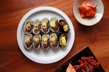 gimbap on a delicious plate