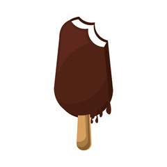 Ice cream frozen dessert cartoon isolated