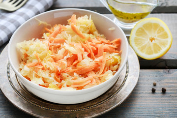 Carrot and cabbage salad.