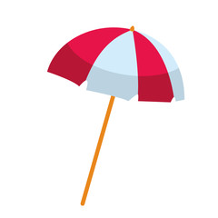 beach striped umbrella open cartoon