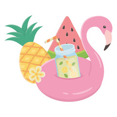 Summer and vacation icon set design