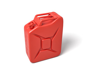 3d rendering of red gas can isolated on white background.
