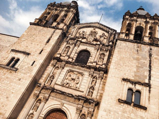 facade of a church in oaxaca mexico