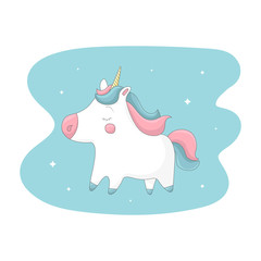 Souvenir design with a cartoon unicorn.