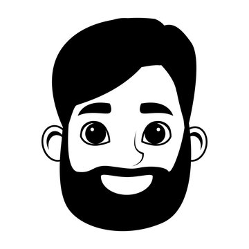 man with beard avatar cartoon character profile picture