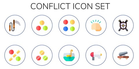 conflict icon set