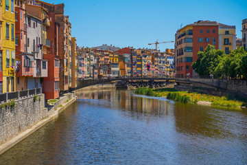 Obraz na płótnie Canvas Girona, beautiful city of Catalonia ,Spain called the little Florence