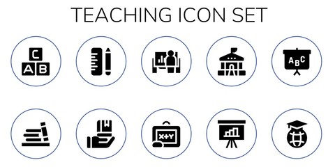 teaching icon set