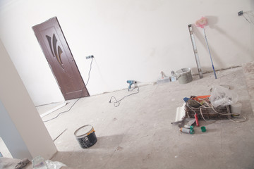 Room before renovation. Apartment renovation