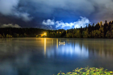 Fototapeta premium Night on Dutch Lake, Clearwater, Canada