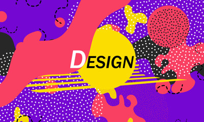 Memphis pattern. Vector Illustration