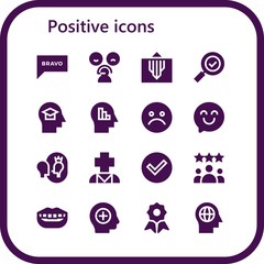 positive icon set