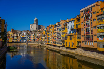 Obraz na płótnie Canvas Girona, beautiful city of Catalonia ,Spain called the little Florence