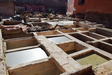 Garbarnia skór, Maroko, Marrakesh