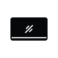 Black solid icon for screen display