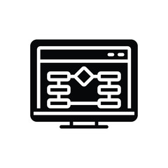 Black solid icon for website algorithm