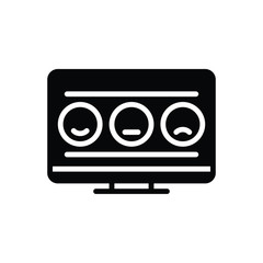 Fototapeta premium Black solid icon for feedback form