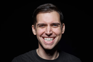 Fototapeta premium portrait of young man isolated on white background