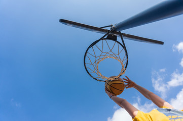 Slam dunk in basketball