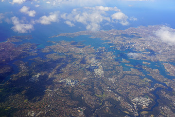 Fototapeta na wymiar Aerial view of Sydney, New South Wales, Australia