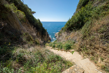 Round roads through Lloret de Mar, Costa brava
