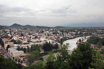 Fototapeta na wymiar Top View of the city of Kutaisi