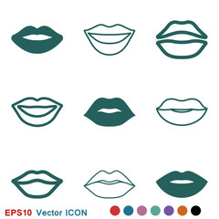 Lips icon, kiss icon, logo, illustration, vector sign symbol for design