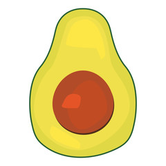 avocado nutrition fresh fruit icon vector ilustrate