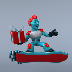 Red Robot - 3D Illustration