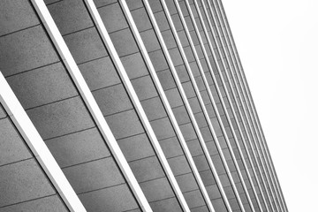 Architectural details of the Los Angeles Department of Water and Power John Ferraro Office Building...
