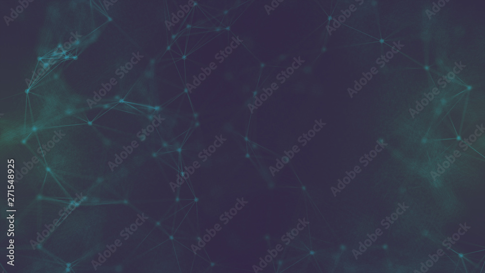 Wall mural abstract digital technology system platform dot line light connecting cyber space flow background, f